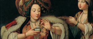 オスマントルコ時代にトルココーヒーを楽しむ女性たち